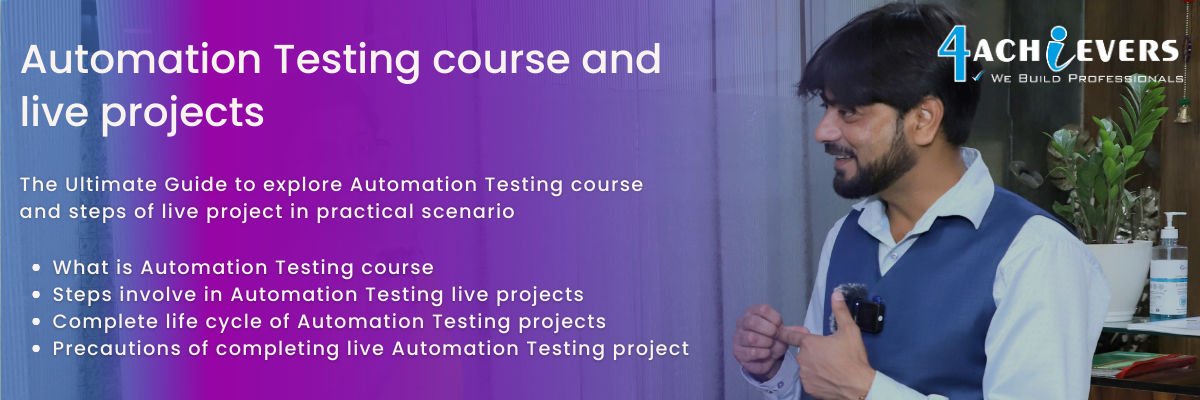Automation Testing course and live projects