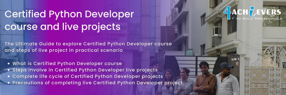 Certified Python Developer course and live projects