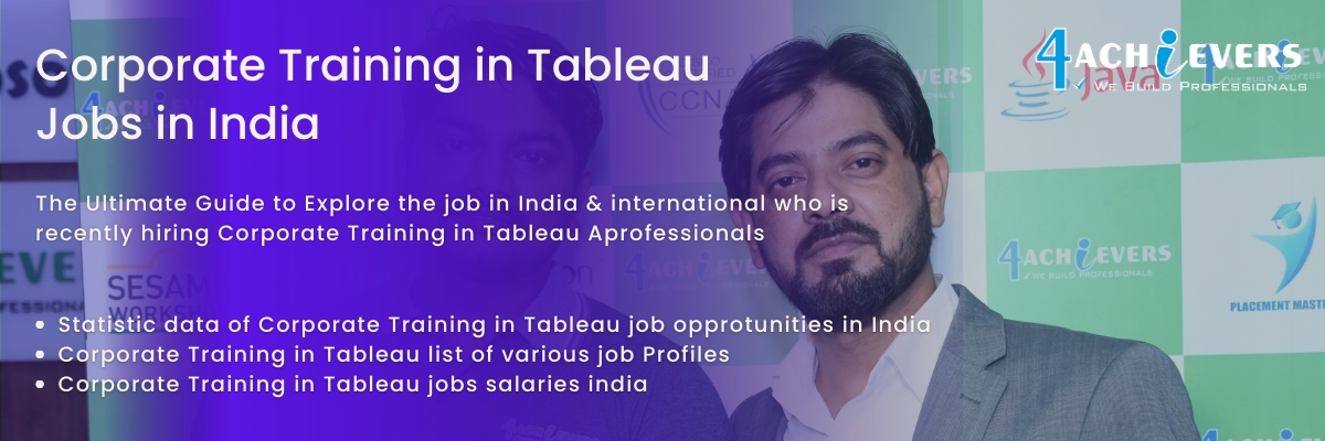 Corporate Training in Tableau Jobs in India