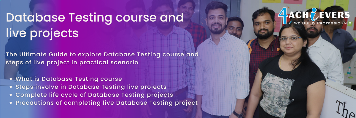 Database Testing course and live projects