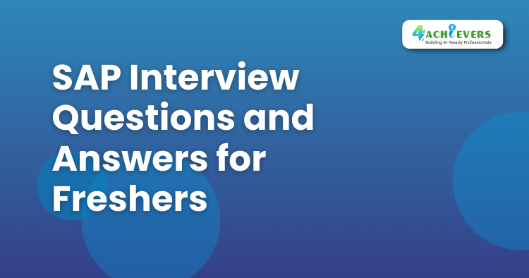 SAP Interview Questions and Answers for Freshers - SAP Course in Noida Tutorial