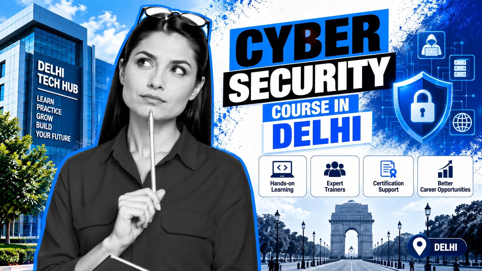 Cyber Security Course in Delhi with 100% Placement | Ethical Hacking & SOC Training — 4Achievers