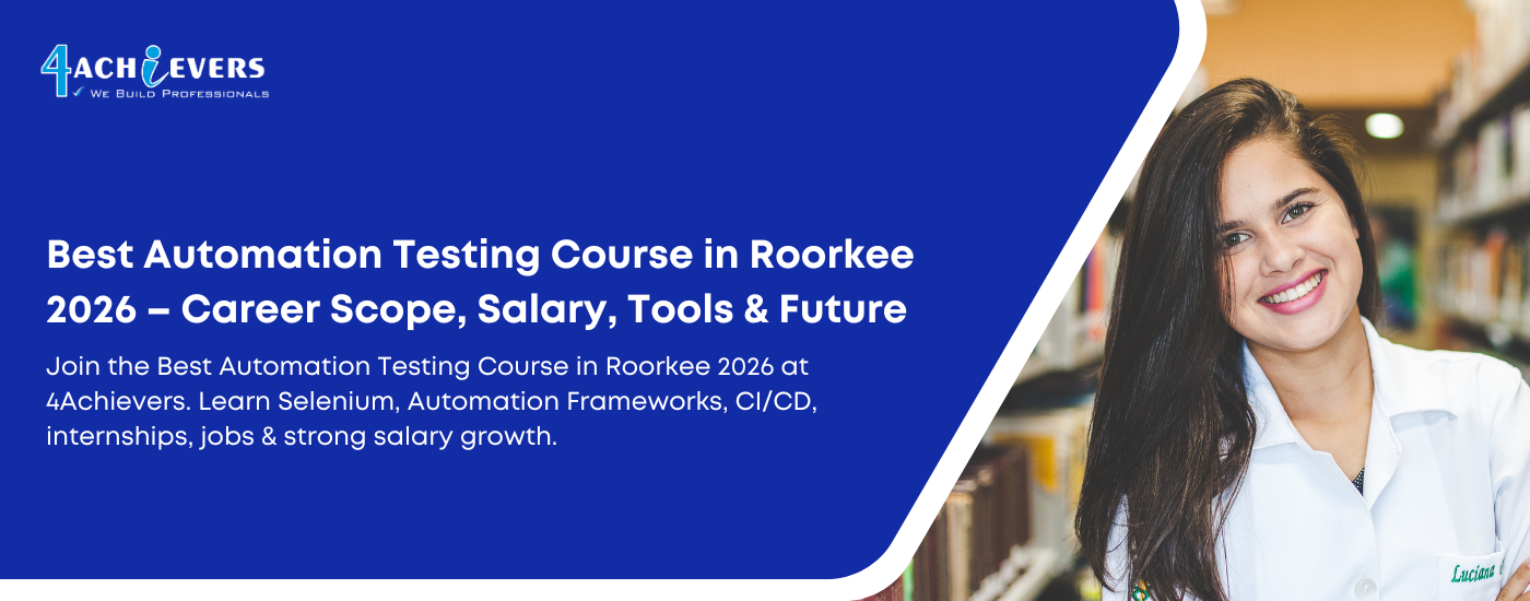 Best Automation Testing Course in Roorkee 2026 – Career Scope, Salary, Tools & Future